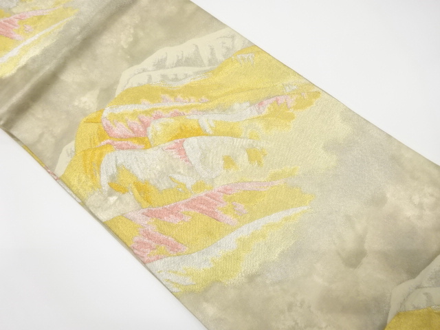 遠山模様織り出し袋帯